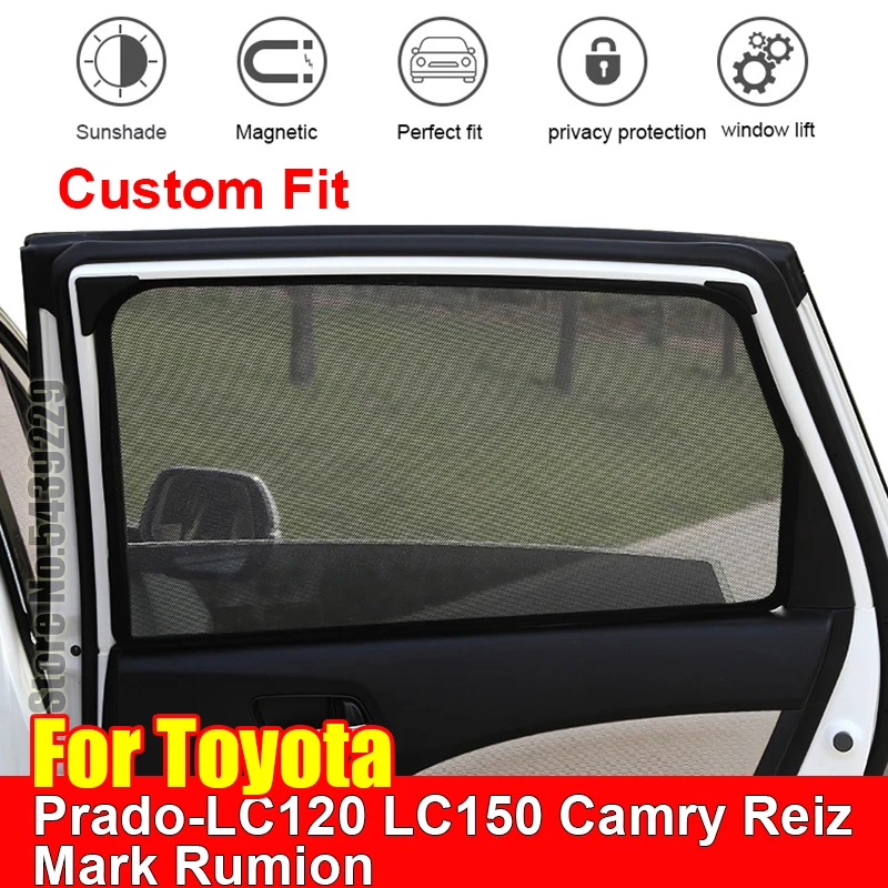 For Toyota Prado LC120 LC150 Camry Reiz Mark Rumion Sun Visor Accessori Window Cover SunShade Curtain Mesh Shade Blind Custom