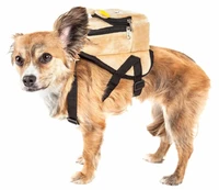 2022pet life teddy tails dual pocketed compartmental animated dog harness backpack