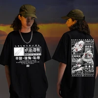 cool mens tshirt japanese anime jujutsu kaisen t shirt gojo satoru short sleeve tops yuji itadori graphic print tees unisex