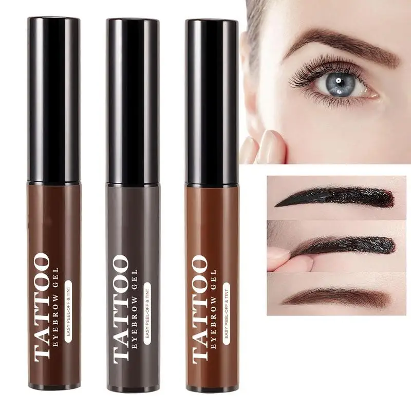 

1Pcs Peel Off Eye Makeup Permanent Eye Brow Tattoo Tint Long-lasting Waterproof Dye Eyebrow Gel Cream Make Up Cosmetics For Girl