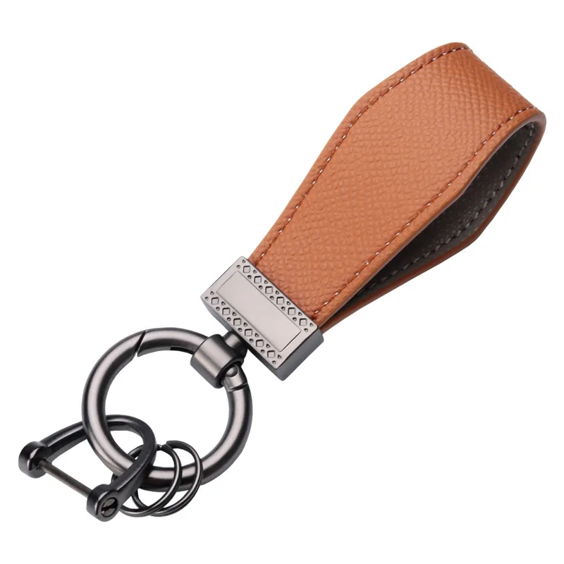 

New Car Key Chain Couple Home Unisex Metal Key Chain Personality Fashion Leather Keychain for Girls Keychain Accessories