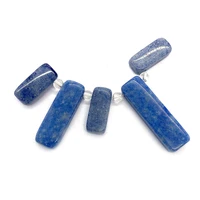 5 pcs natural agate necklace pendant beads irregular rectangular jewels used to make diy charm earrings pendant accessories