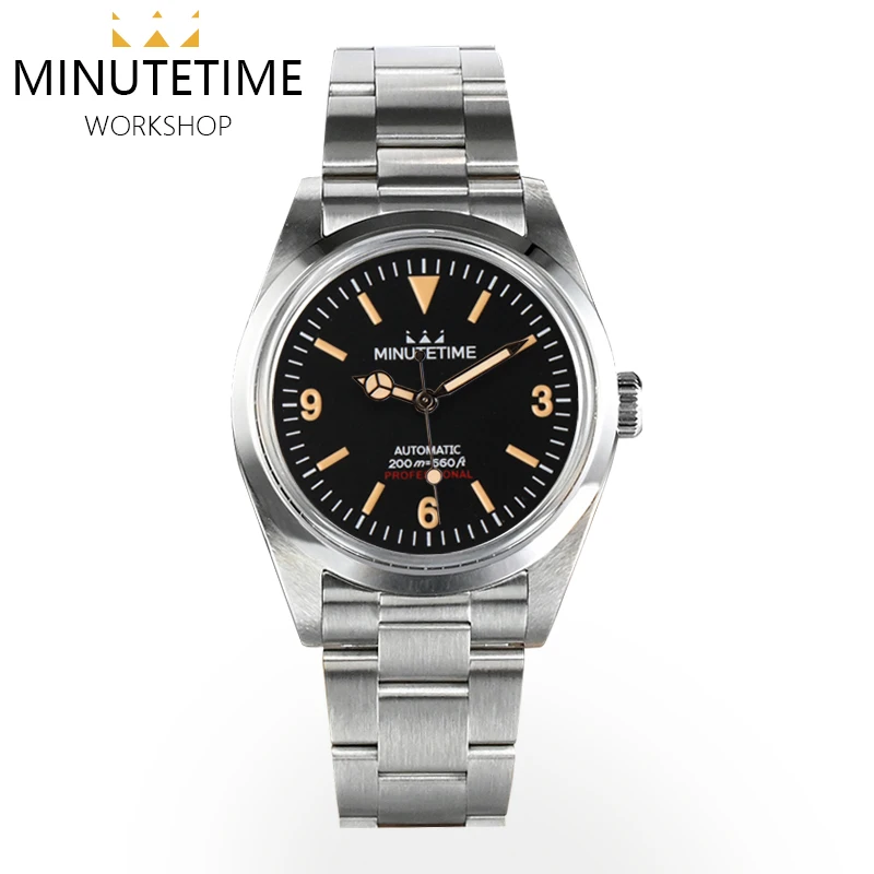 

MINUTETIME Luxury Watch For Men Mechanical Wristwatches Luminous Automatic Stainless Steel Men's Watches Relogio Masculino