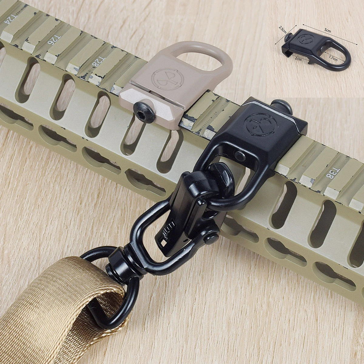 

Hunting Metal Buckle Sling Swivel Mount Attachment Quick Detach RSA GBB Adapter Fit 20mm Rail Airsoft Rifle Gun