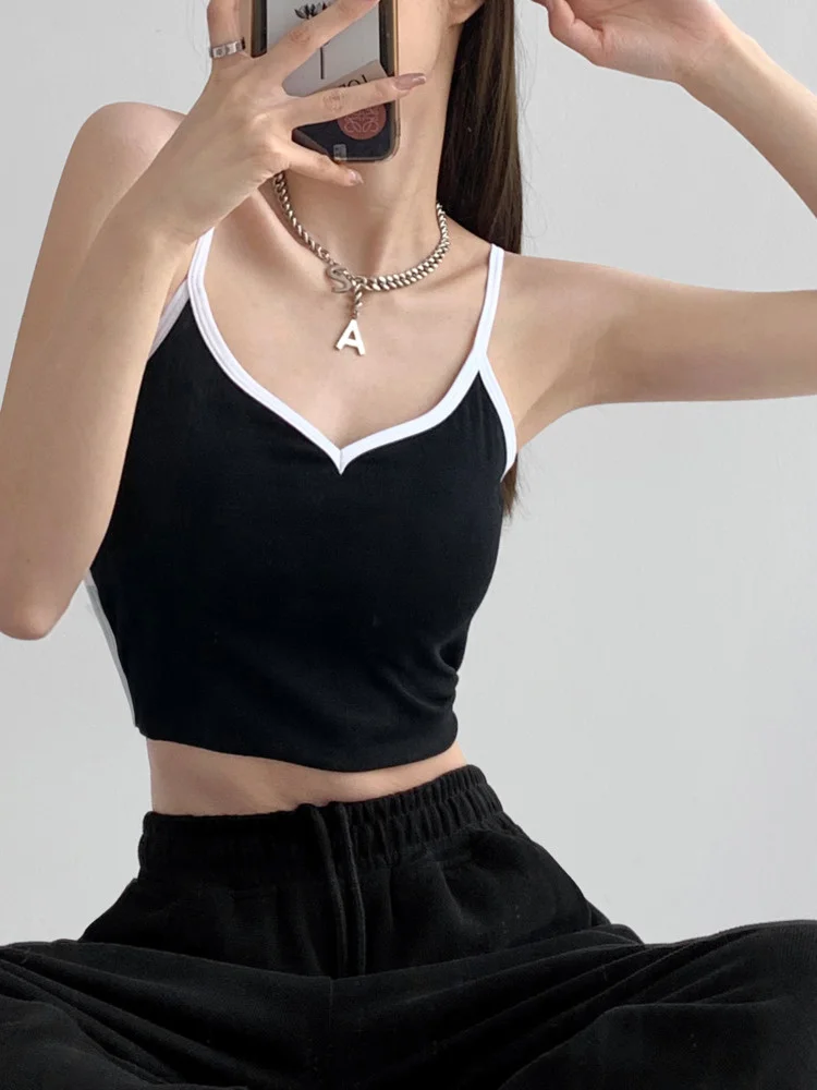 

Tvvovvinевропейский стиль Горячая Девушка уличный стиль сексуальный облегающий Топ женские летние трендовые новые модные короткие спортивные...