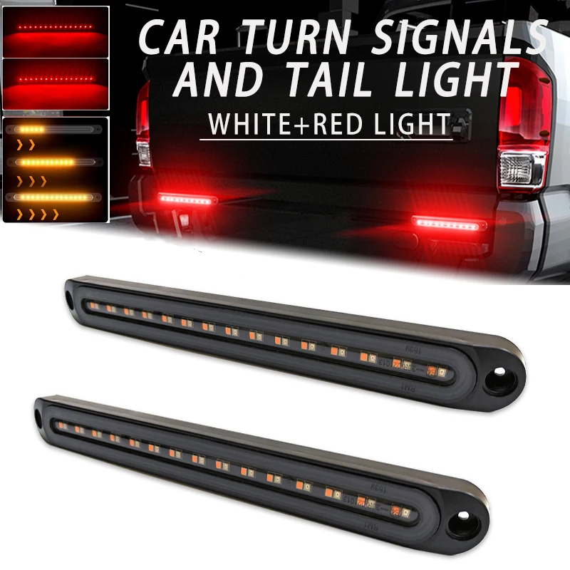 

10" Car Truck Trailer Brake Stop Light Tail Lamp Assembly Waterproof DRL Sequential Flowing Water Turn Signal Lamp 12V 24V