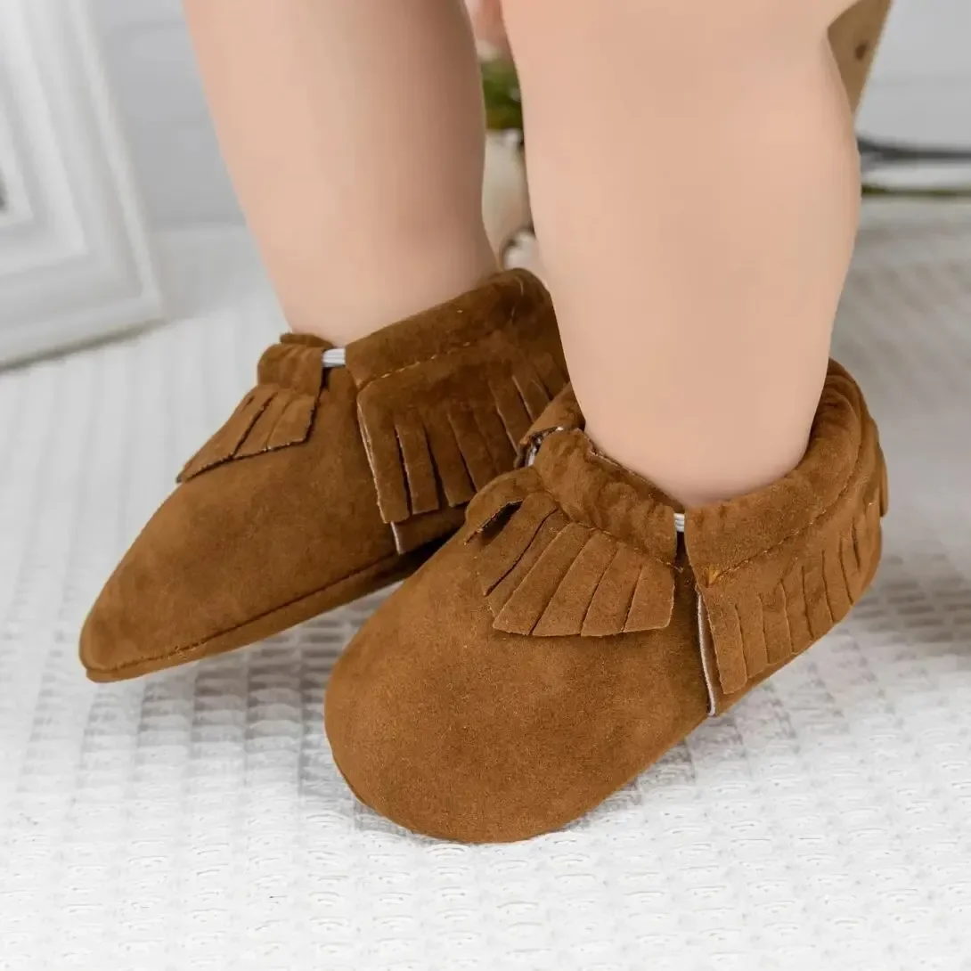 Туфли детские с кисточками х/б начесом