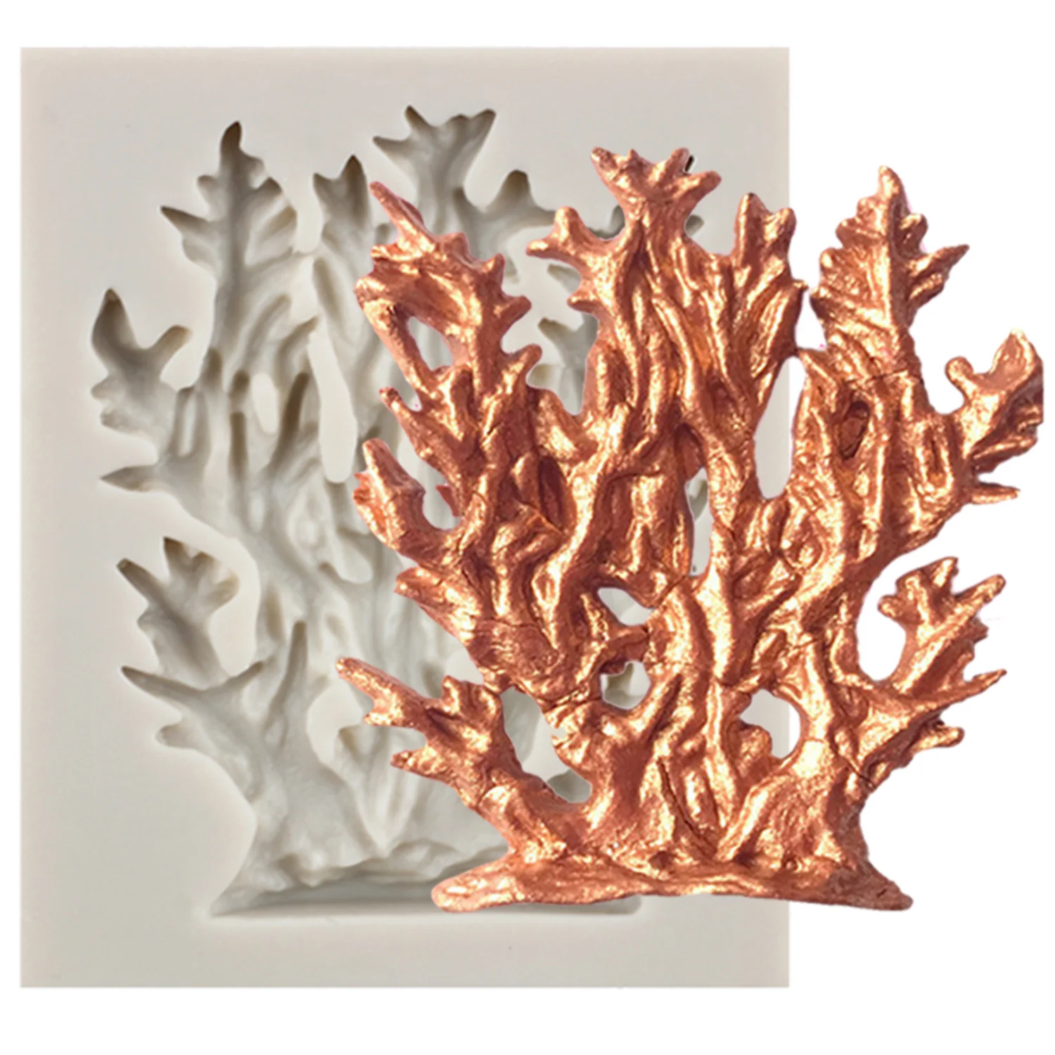 Силиконовая форма сделай сам в виде морского коралла для помадки кексов шоколада