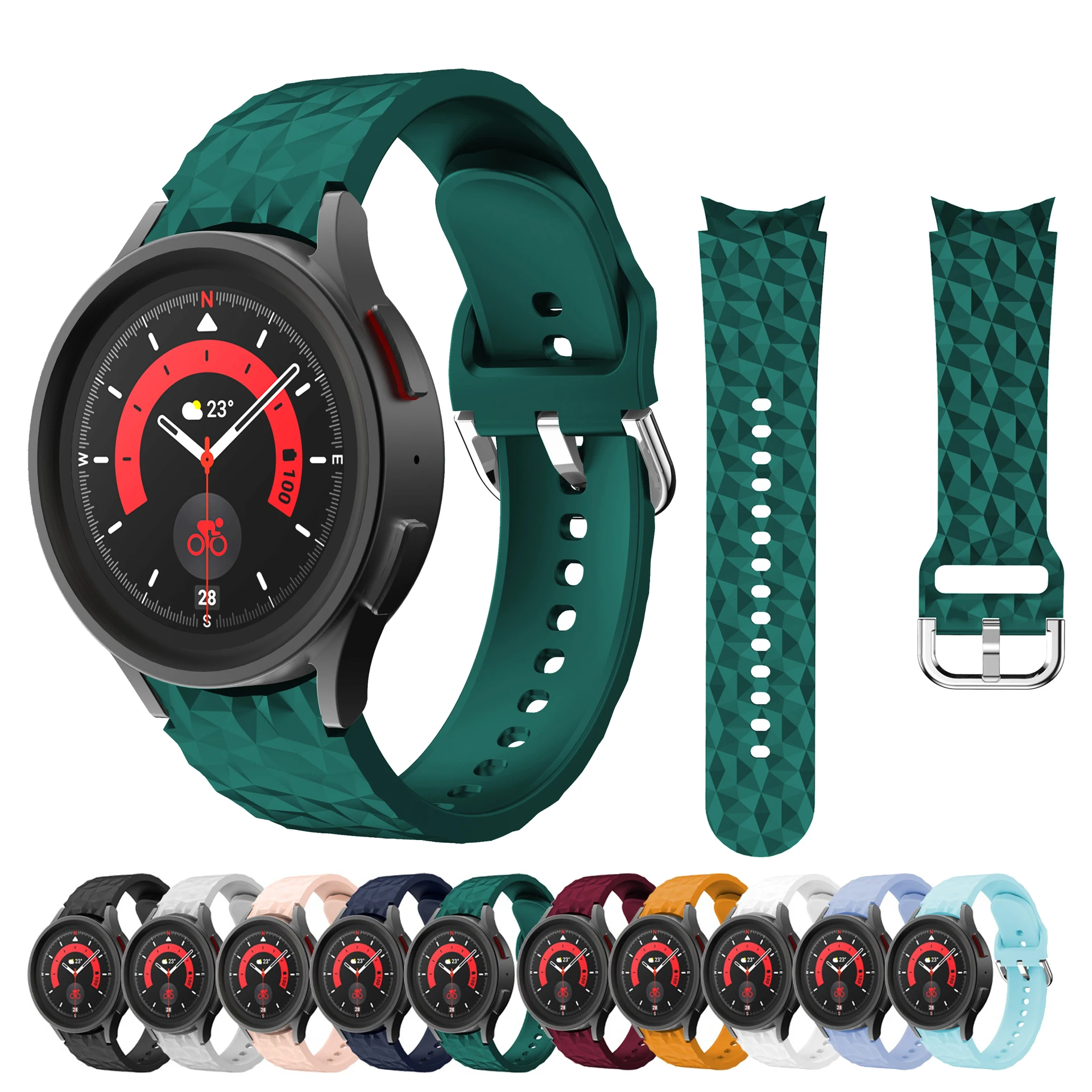 Sports Silicone Strap For Samsung Galaxy Watch 5/4 44mm 40mm Watch 4 classic 46mm 42mm Bracelet Galaxy Watch 5 pro 45mm Band