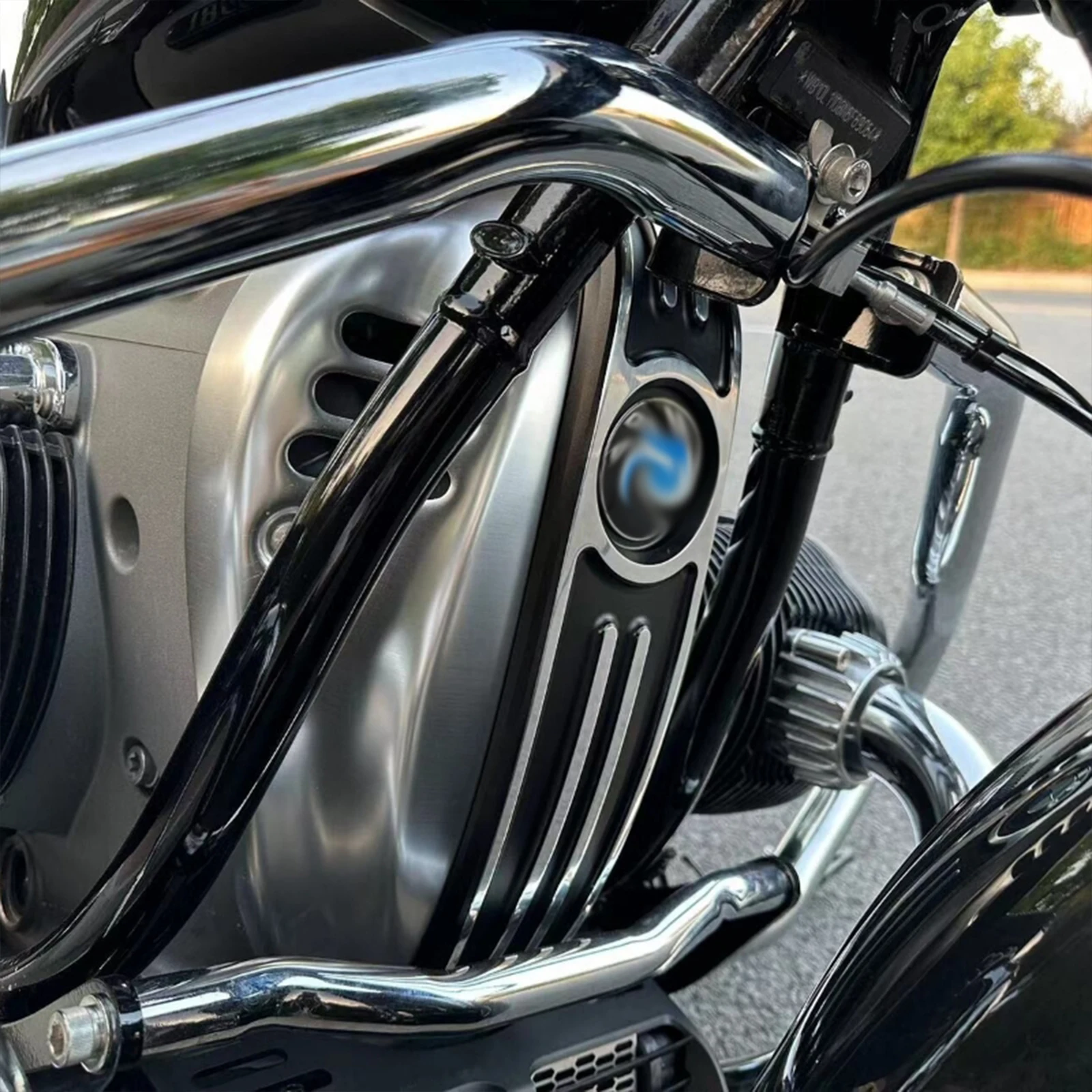 Фото Мотоцикл для BMW R 18 Classic 100 лет R18B R18 B/ротан/пересконечная защита головки блока цилиндров, накладка корпуса двигателя №2