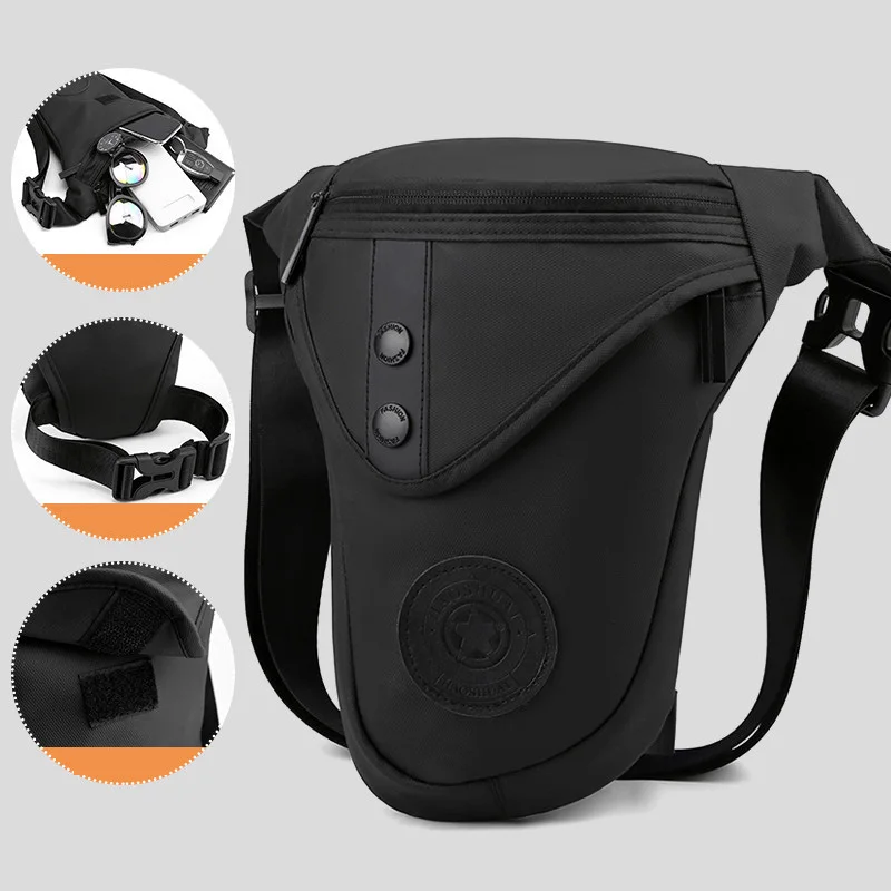

Men Fanny Waist Packs Waterproof Leg Bag Drop Messenger Shoulder Bag Travel Motorcycle Tactical Leg Pouch Bum Hip Belt Purse Sac