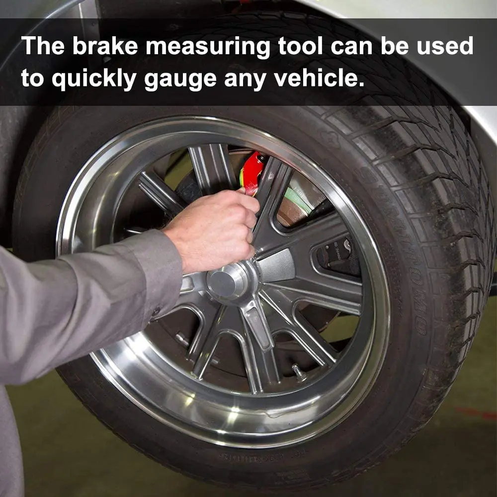 Линейка 8 в 1 для тормозной колодки измеритель толщины накладки набор из пластика