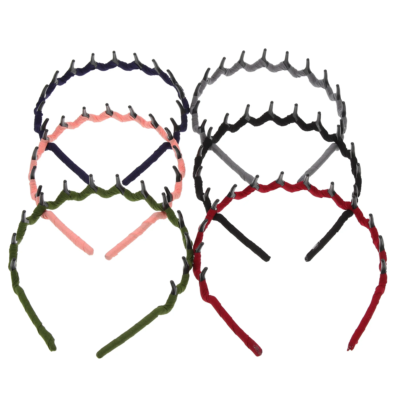 

Hair Headband Comb Hoop Headbands Teeth Band Hairband Wavy Plastic Tooth Hoops Girls Toothed Bands Zag Zig Simple Girl Elastic