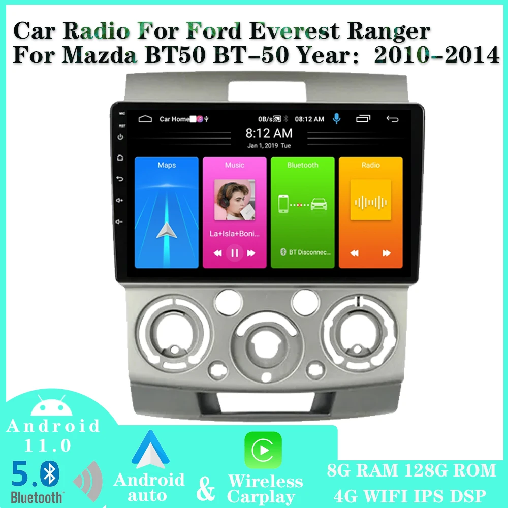 

For Ford Everest Ranger For Mazda BT50 BT-50 Radio Android Car Radio Bluetooth Multimedia Player GPS Navigation Carplay