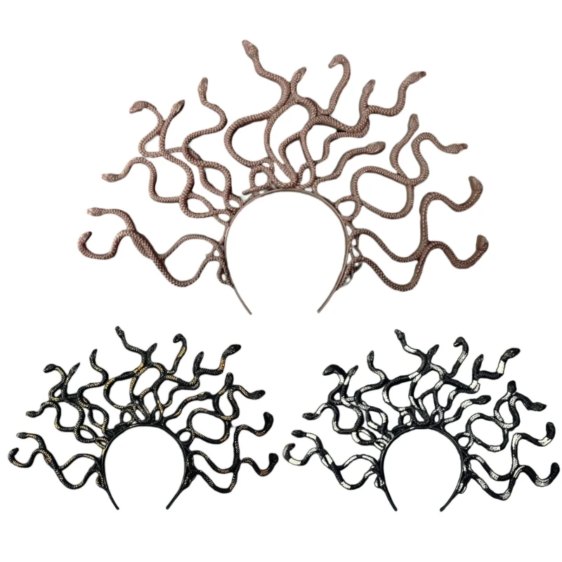 652F Хэллоуин костюм змеи повязка для волос женская на голову из греческой