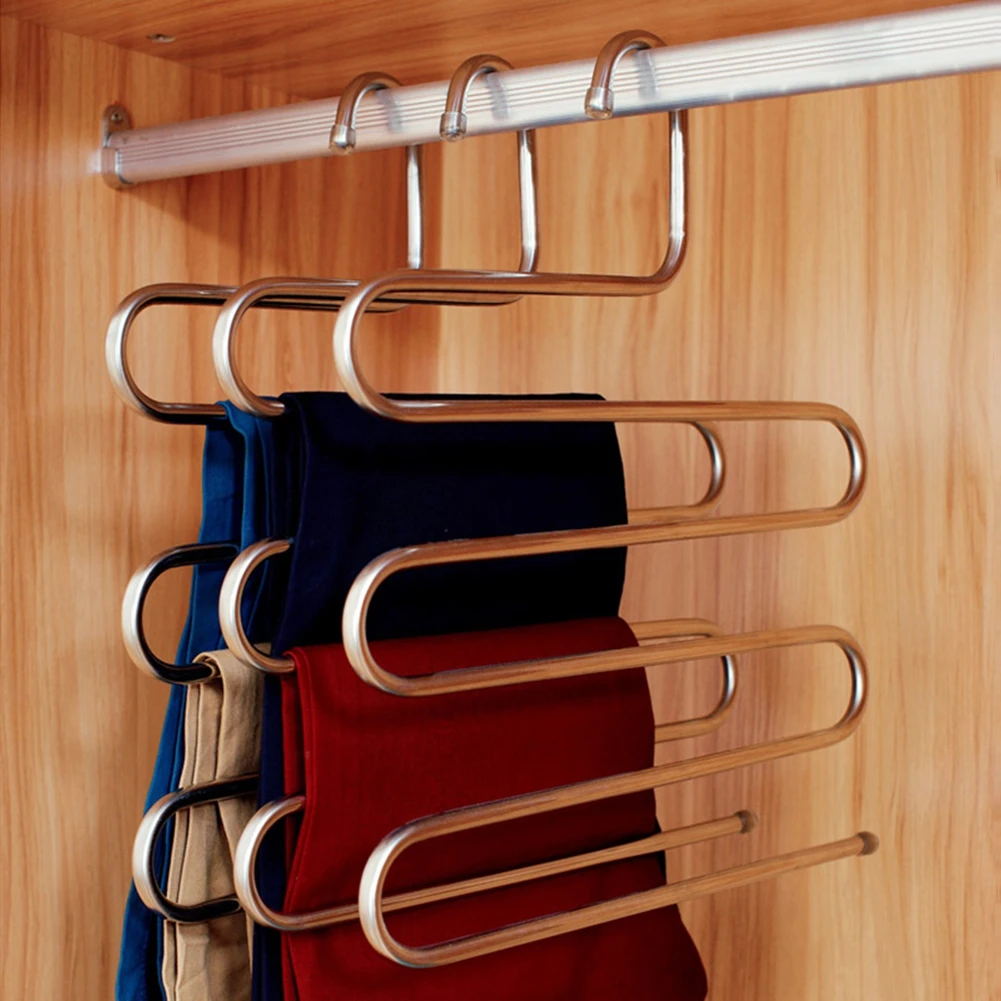 

Pants Hangers Holders Trousers Hanger Wardrobe Closet Organization Clothing Hangers Storage Rack Clothes Hanger