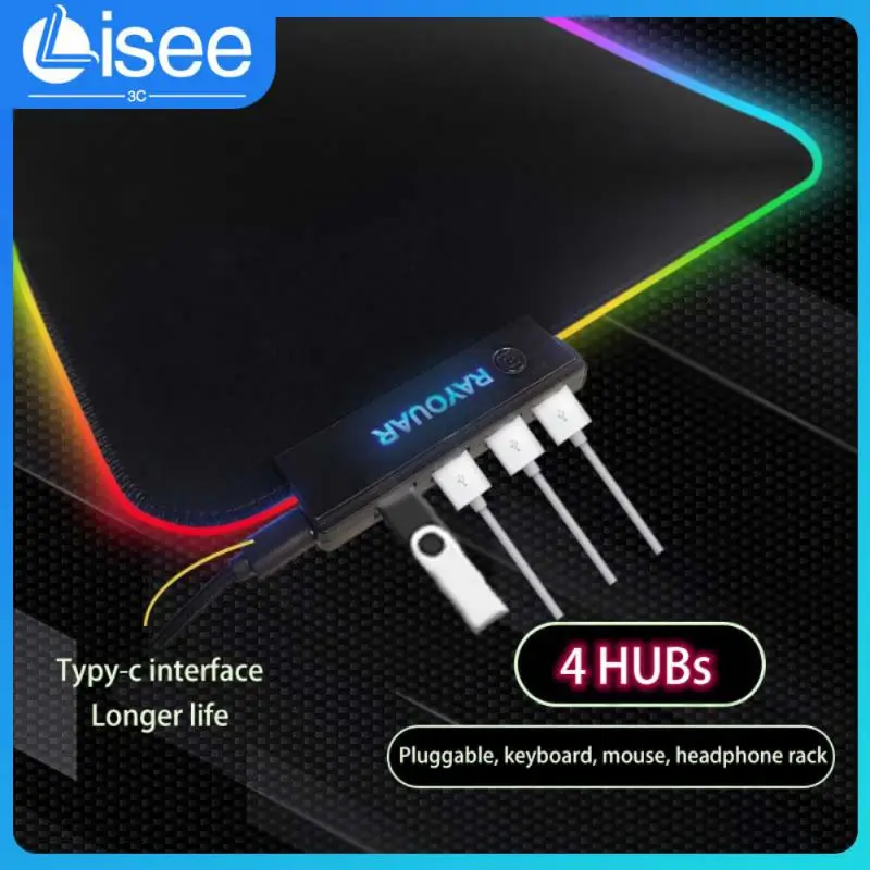 

Super Large E-sports Light-emitting Mouse Pads X16 Luminous Mouse Pad Mouse Pads Office Tools Rgb Light-emitting For Gamers