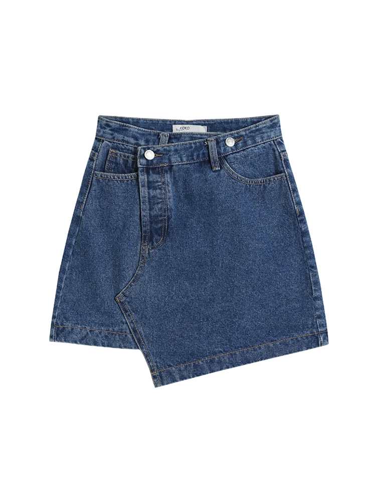 

2023 New Summer Women Korean Fashion Denim High Waist Mini Skirts Asymmetrical Design Hot E-girl Sexy Y2k Streetwear Aesthetic