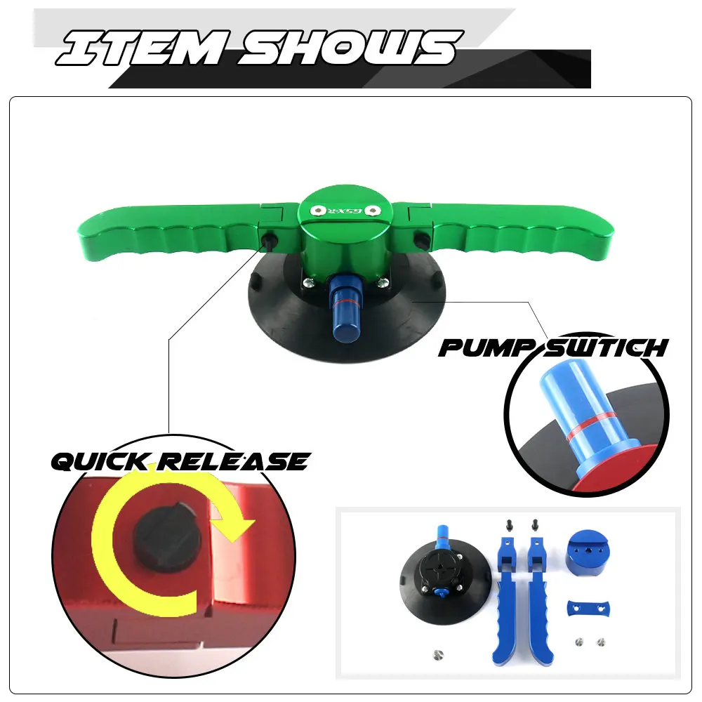 

Quick Release Vacuum Hand Pump Suction Cup Passenger Handgrips Tank Grab Bar Handle Armrest for SUZUKI GSXR 600 750 1000