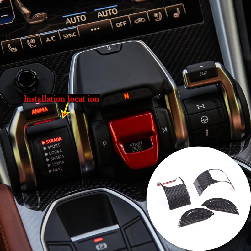 

For 18-21 Lamborghini URUS sports mode switch frame decoration car interior accessories high quality real carbon fiber