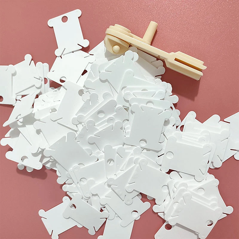 50 шт. набор пластиковых шпульки для нити органайзер вышивки намотка ремесло