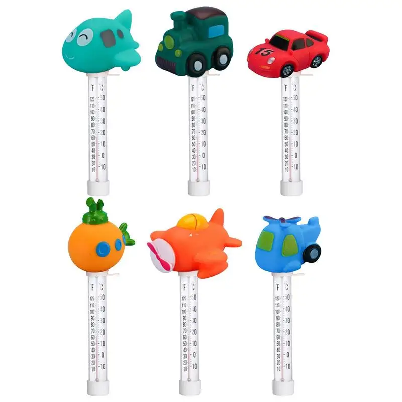 

Pool Thermometer Floating Buoy Pool Thermometer With Large EZ Read Cartoon Style Temperature Test Tube For Swimming Pool