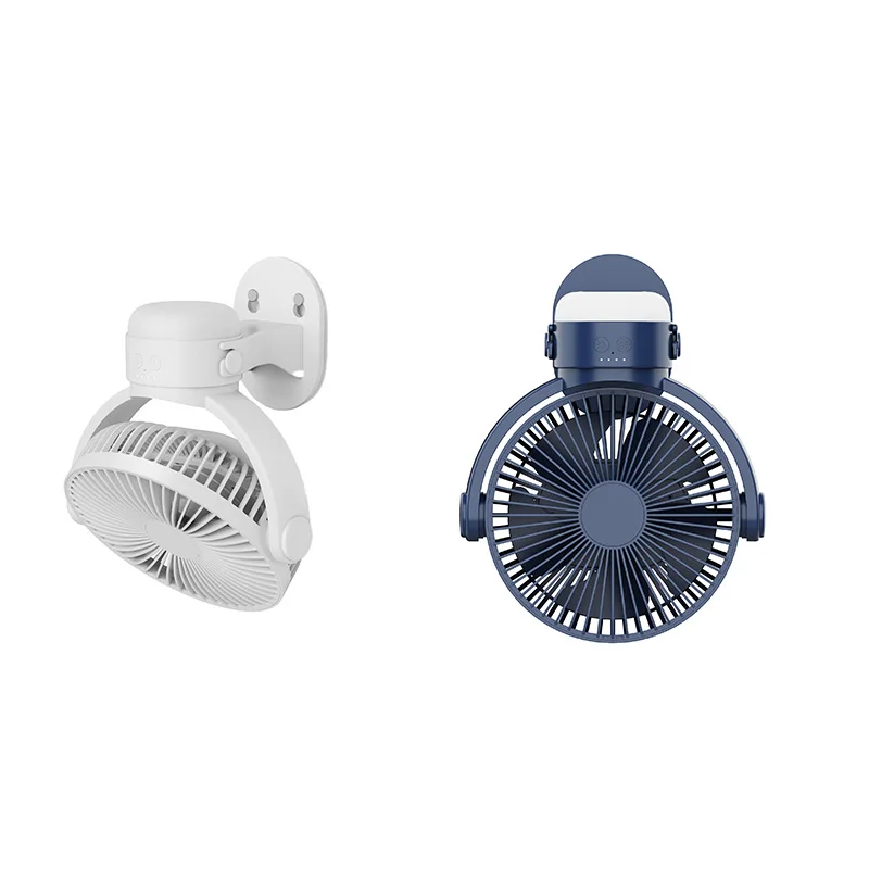 

Rechargeable Remote Control Home Appliance Wall Mounted Air Fan With LED Lamp Portable Camping Ceiling Fan White