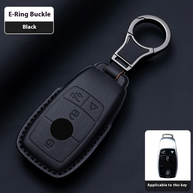 

Натуральная кожа для Mercedes Benz E Class GLC CLA W222 W223 W212 W204 AMG 4-кнопочный чехол для дистанционного ключа автомобиля, держатель, аксессуары