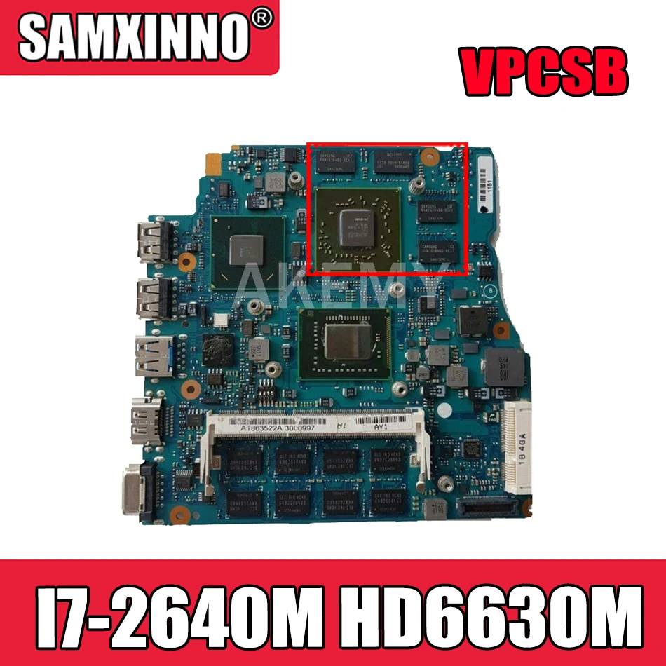 

Akemy A1846585A MOTHERBOARD For SONY VPCSB VPCSA VPCSD Pcg-41213w VPCSC MBX-237 Main board I7-2640M CPU HD6630M 4GB RAM