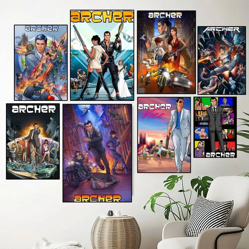 

Мультяшный постер A-Archer, Настенная картина, спальня, гостиная, украшение для дома