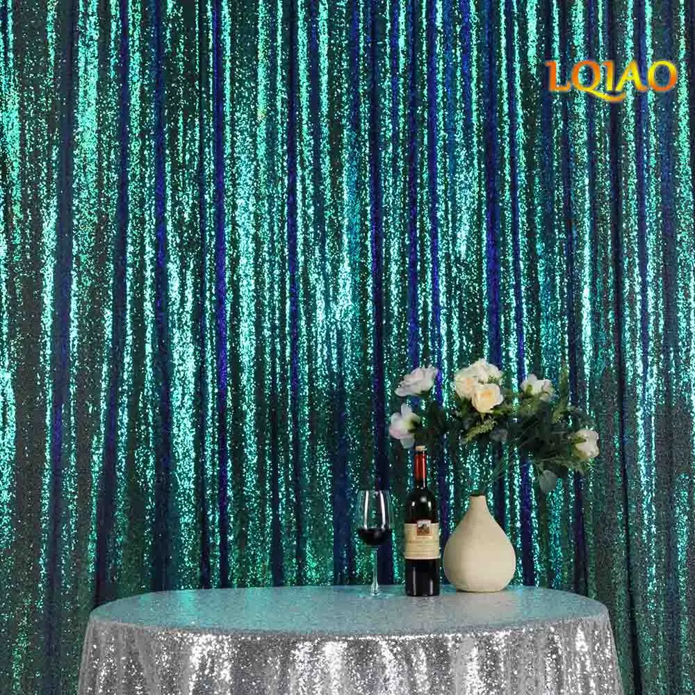 

8x10ft Changed Green Sequin Backdrop Curtain Baby Shower/Dance Team Photography Background for Birthday Party Wedding Decor