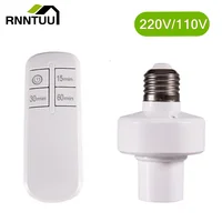 RnnTuu E27 Lamp Bases Wireless Remote Control lamp Holder With Remote Timer Switch Socket 220V/110V Smart Device For LED Bulb 1