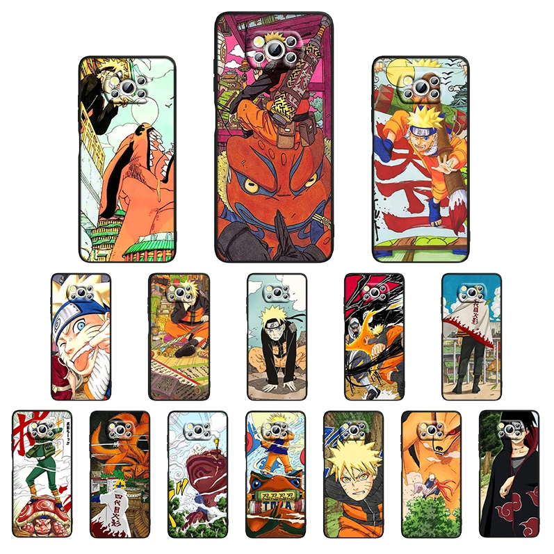 

Naruto Fashion Manga Poster For Xiaomi Civi Play Mix 3 A2 A1 Poco X3 NFC F3 GT M3 M2 X2 F2 Pro Black Phone Case