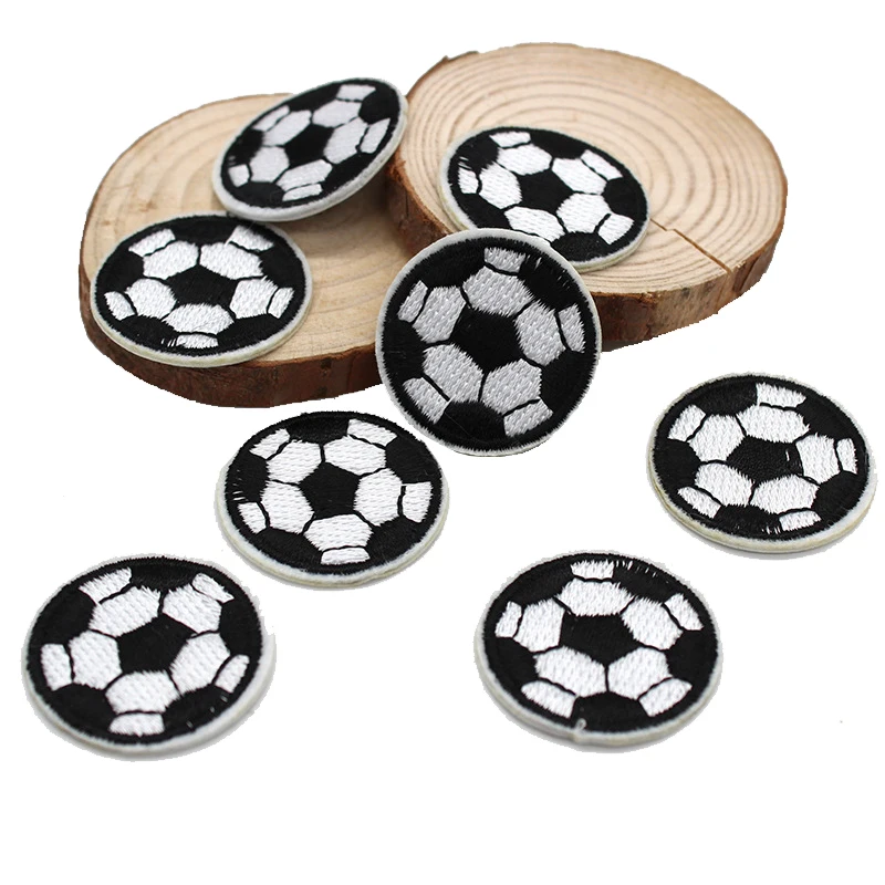 

10Pcs Embrioidered Football Patches For Boy Bag Clothes Jeans Iron Cartoon Stickers Handmade Garment DIY Apparel Sewing Supplies