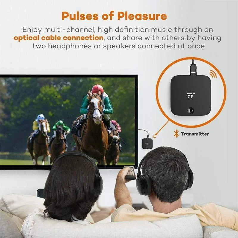 TaoTronics Bluetooth Adapter 5.0 Wireless Audio Transmitter/Receiver aptX Low Latency 3.5mm AUX Dual Link Transmitter &amp Receiver |