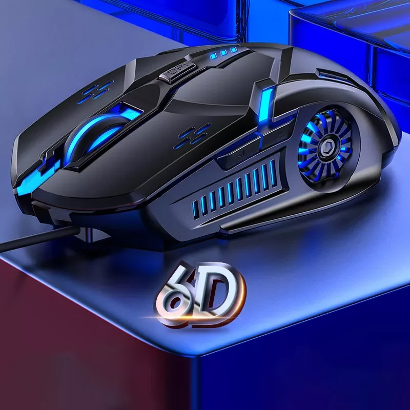 

Gaming Mouse 6D LED Light Computer Mice 7 Color Backlight Silent Game Mouse 6 Key Game competition Wired Mouse For PC Laptops
