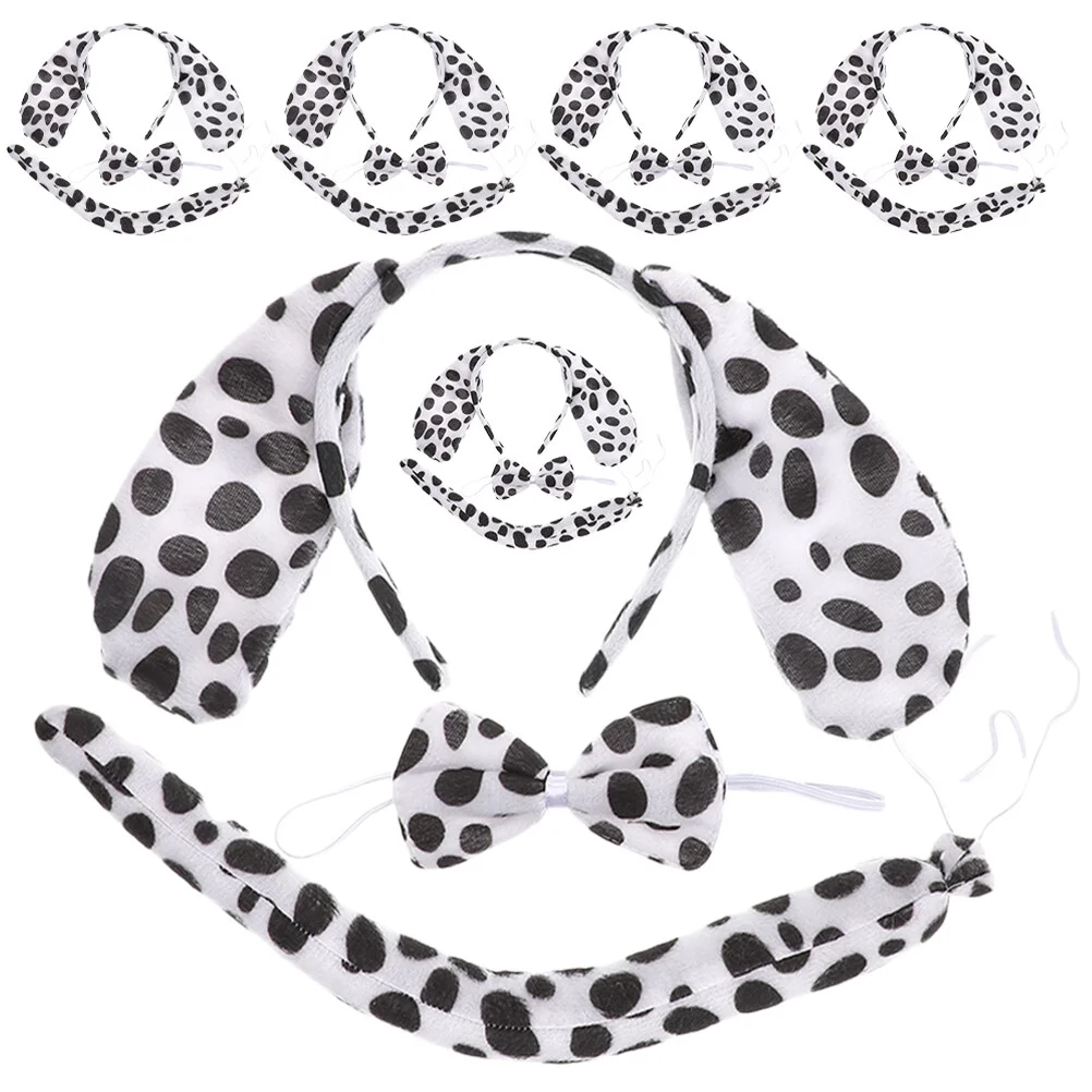 

Clothing Set Kindergarten Tails Costume Animal Headbands Kids Cosplay Party Bow Tie