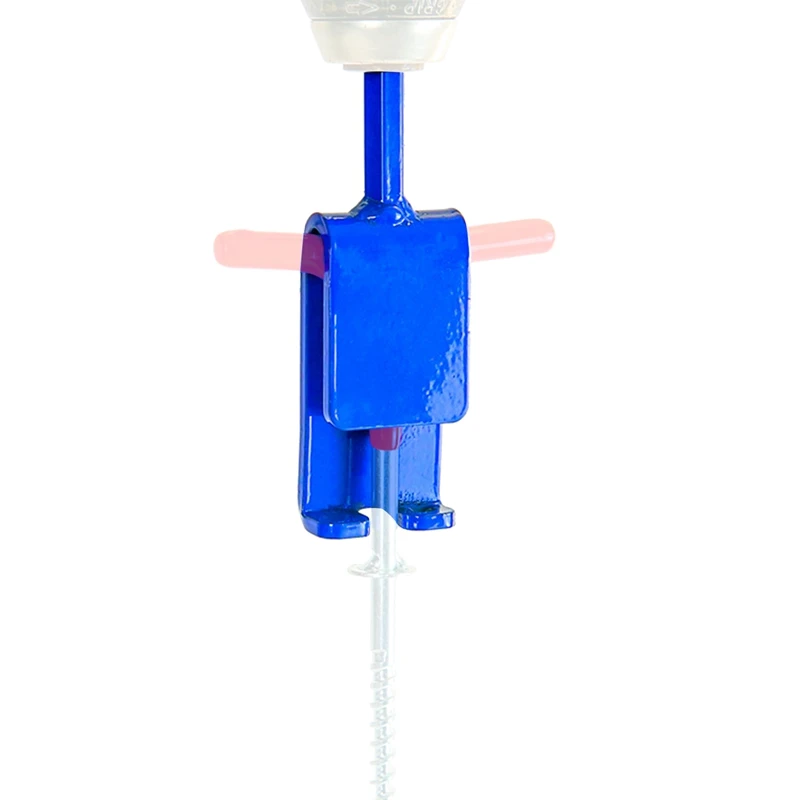 

1 PC Anchor Drill Adapter Blue Metal Ice Anchor Tool Quickly Screw Nails Into Ice Fishing For Ice Shelter