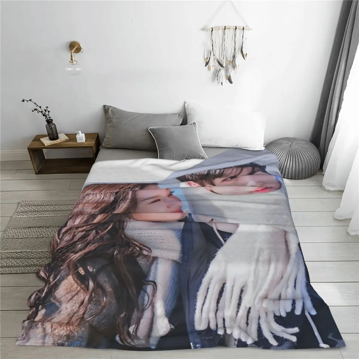 Фланелевое Одеяло с украшением настоящая красота