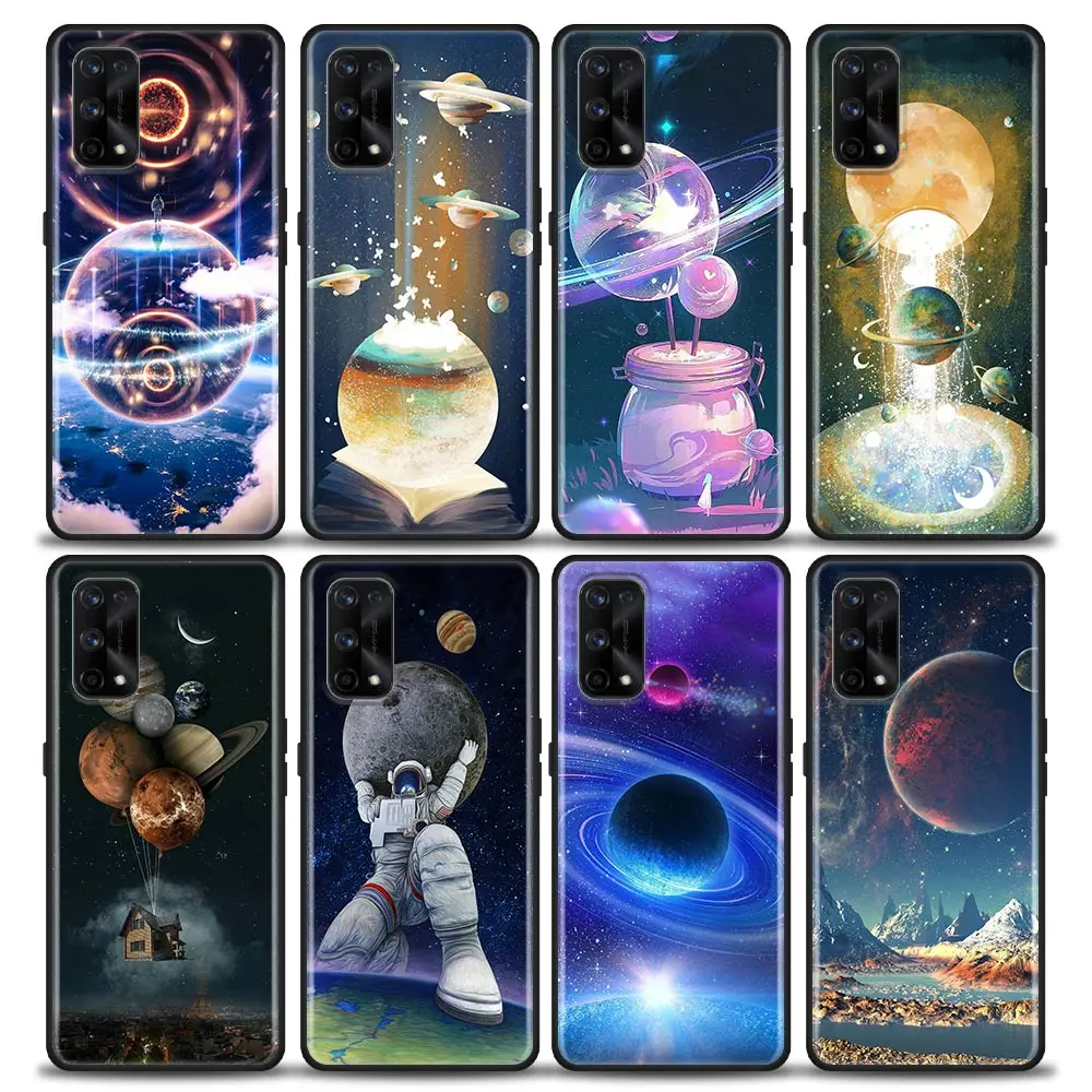 

Funda Case For OPPO Realme X50 X7 XT X 10 9 9I 8 8I 7 7I 6 5 Pro Plus 5G Phone Case Capa Para Beautiful Starry Galactic Universe