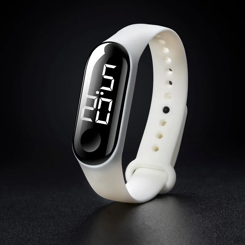 

Часы наручные электронные светодиодные, водонепроницаемые спортивные модные в минималистичном стиле, с сенсорным экраном, с подсветкой, дл...