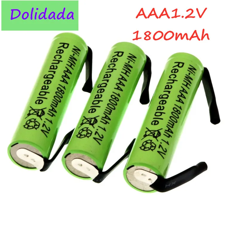 

1.2V AAA 1800mAh NiMH Rechargeable Battery with Welding Lug for Cordless Telephone Digital Camera with Piano Portable Mouse MP3
