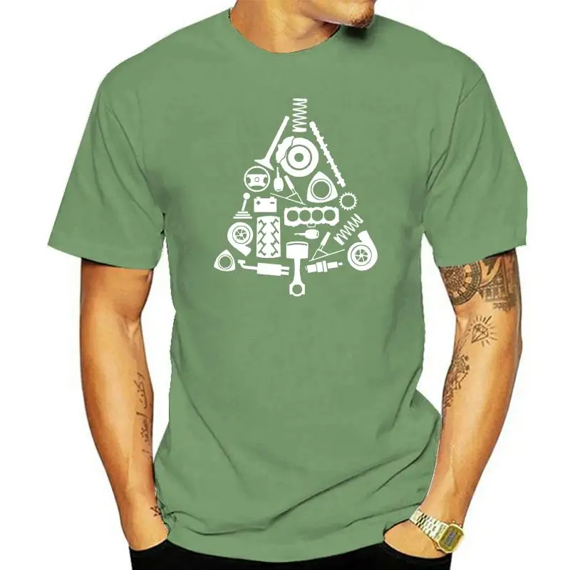 

Men 2022 Summer Round Neck Men T Shirt CHRISTMAS TREE CAR PART PARTS SHIRT TSHIRT T-SHIRT BLACK T-Shirt