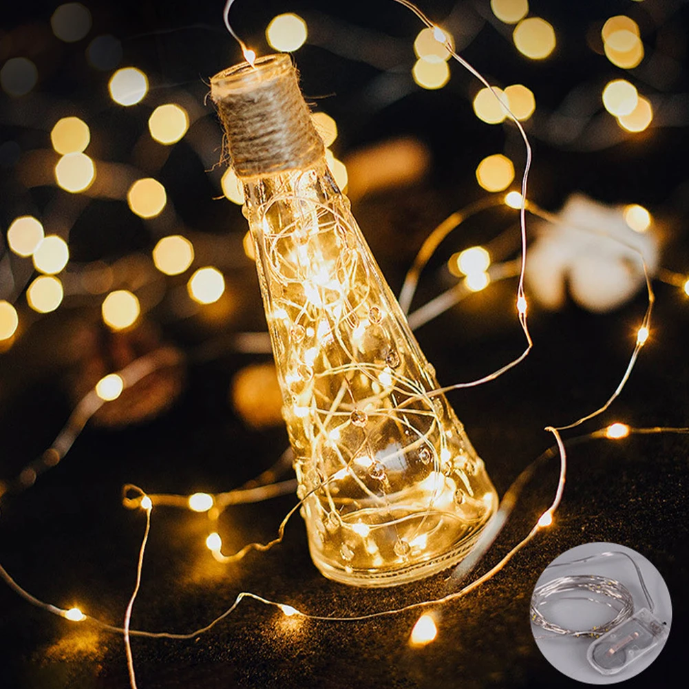 

6pcs Romantic Battery Operated Atmosphere Indoor Outdoor Copper Wire DIY Party IP65 Waterproof LED String Light Hanging Wedding