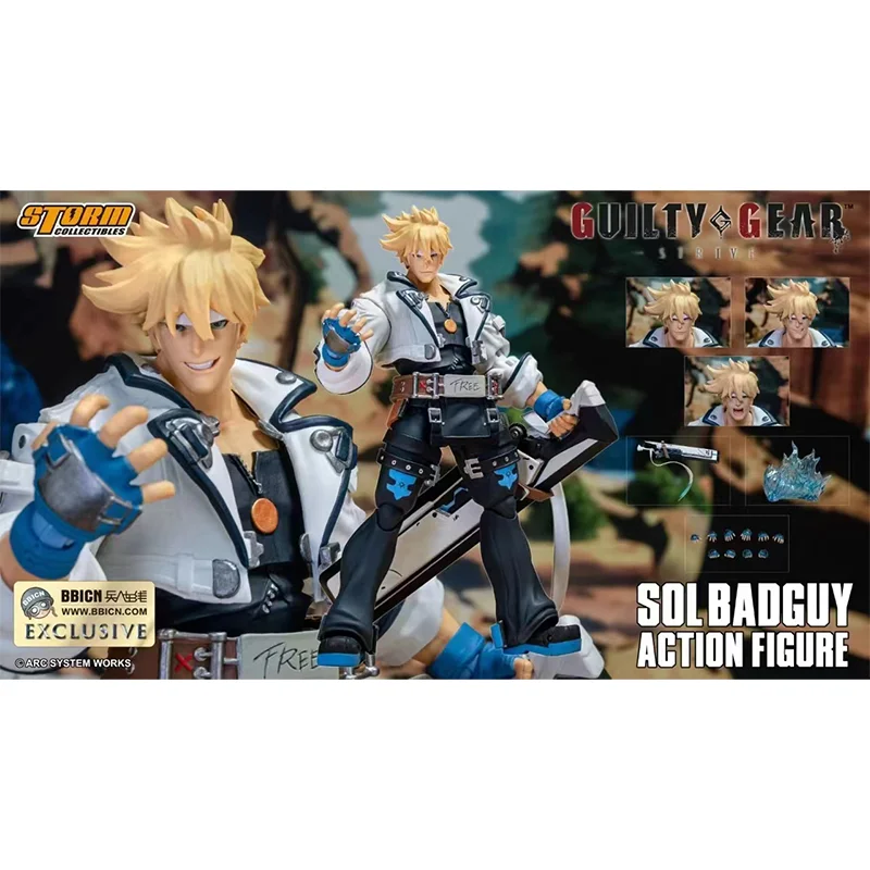

In Stock Original Storm Toys ACSB01BL 1/12 Men Soldier Game Guilty Gear SOL BADGUY Full Set 6inch Anime Figures Model Toys