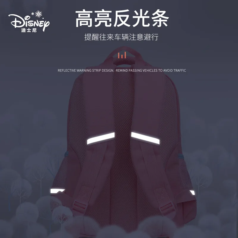 Disney Genuine Waterproof Breathable Children's School Bag Cartoon Cute 1-4 Grade Primary School Bag To Reduce The Burden