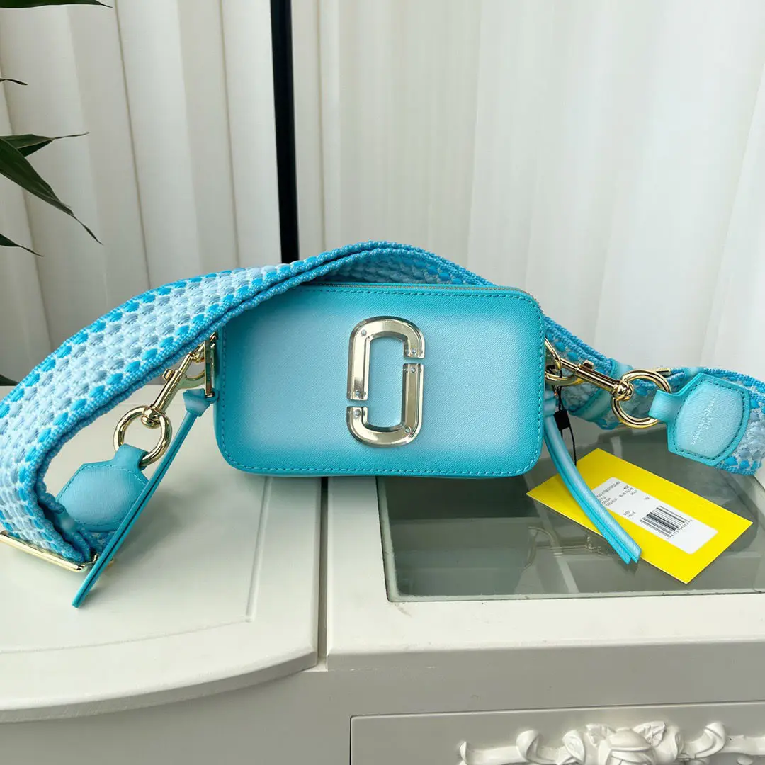 

Marc Jacobs Camera Bag Color-Blocking Wide Shoulder Strap Women's Bag 2022 New Tassel Shoulder Messenger Small Square handbag