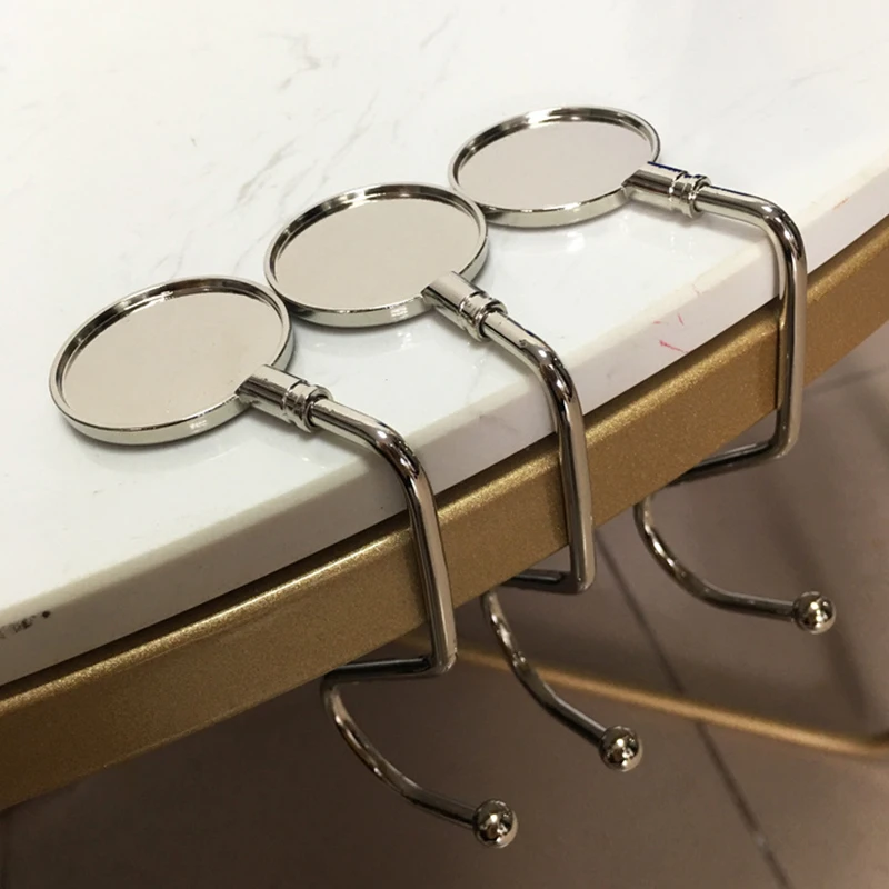 

Portable Folding Bag Hook Hanger Purse Handbag Holders Foldable Table Hook Women Handbag Organizer Office Desk Side hook