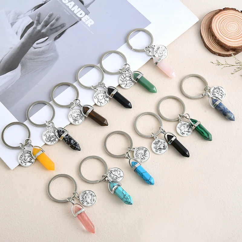 

Винтажный брелок из натурального камня, кварцевый камень, подвеска, Хрустальный брелок, женские модные ювелирные аксессуары, Лидер продаж