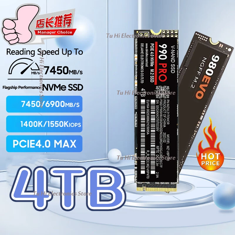 

The latest 2023 NGFF 4TB M.2 SSD M2 512GB 1TB 2TB PC SSD performance internal hard disk, applicable to all brands of computers